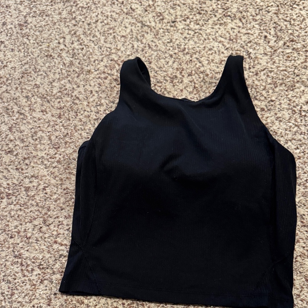 Lululemon high neck align tank top black ribbed